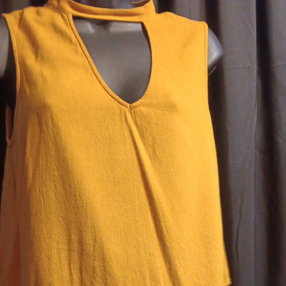 Mustard Sleeveless Women's Top